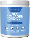 Bounty Multi Collagen Kompleksi - Hydrolyzed Collagen Hydro Tipleri I, II, III, V & X - Cilt Elastikliği, Ortak Sağlık, Saç ve Çığlık Büyüme - 50 Hizmet