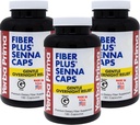 Yerba Prima Fiber Plus Senna Capsules, 180 Count (3 Pack) - Gecelik Yardımı Üzerinde ABD Made, Non-GMO, Gluten-Free Free