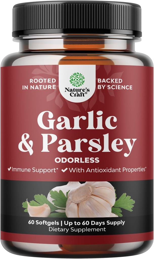 Yoğun Odorless Soft Softgels - Parsley Extract & Aged Supplement Supplements - Parsley Softgels for Gut Support - 60 Ct