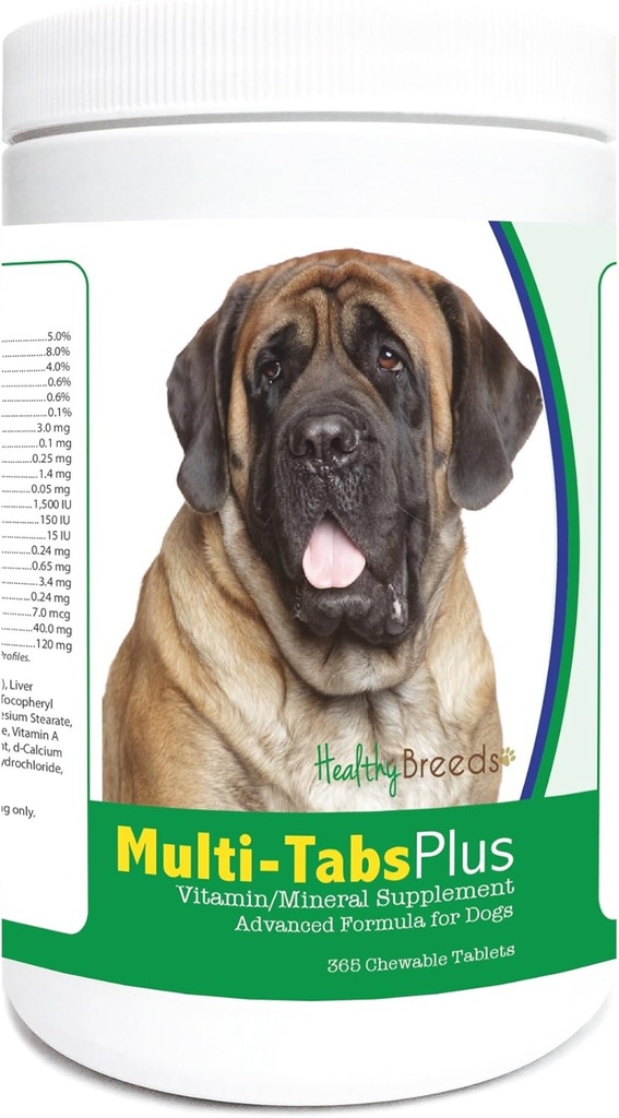 Υγιείς Φυλή Mastiff Multi-Tabs Plus Μασώμενα δισκία 365 Count