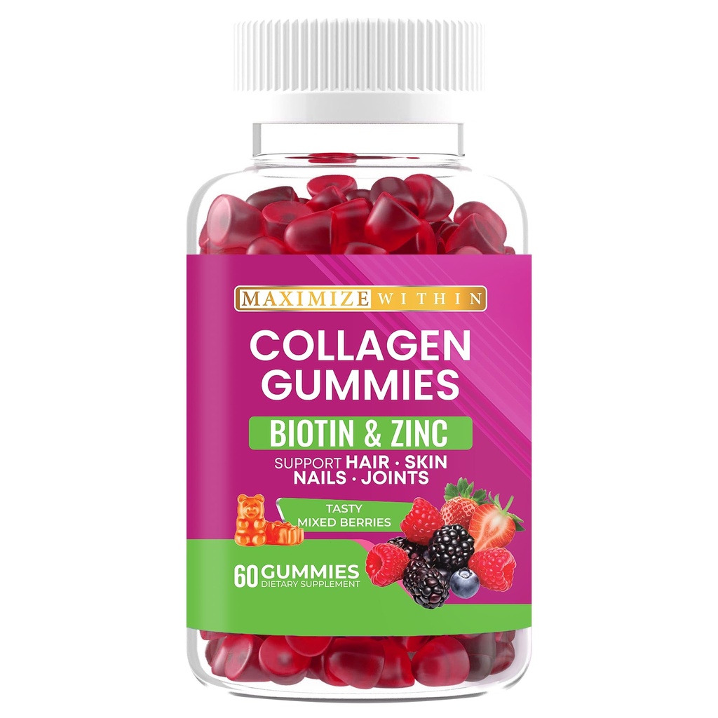 Collagen Vegan Gummies, Karma Cave Flavor, 60 Gummies, Saçları Destekler, Skin, Nails, Ortaklar