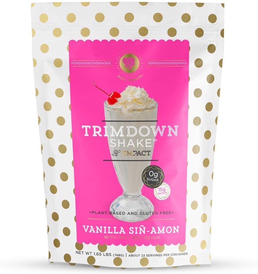 Empact Trimdown Shake - Vanilla Cinnamon - Vegan Protein Toz, Zero Sugar, Keto Friendly, Gluten Free, Non-GMO 1.65 Pound