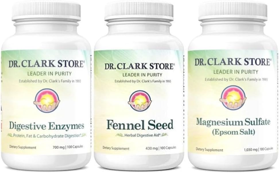 Dr Clark Store Flat Tummy & Debloating Kit – Φυσικό Digestive Υποστήριξη για την Ανακούφιση, Επίπεδη Στομάχι και Βελτιωμένη Υγεία των Ούλων