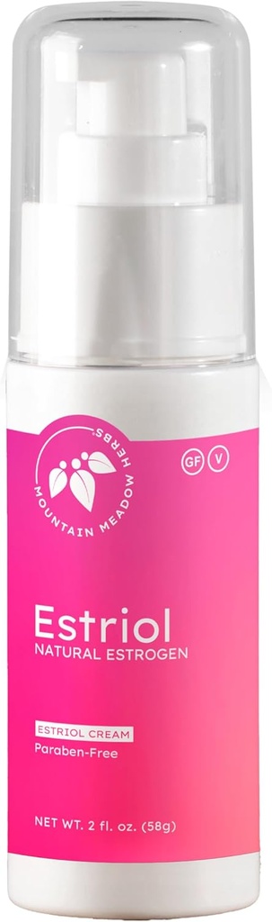 Βότανα Βουνό Λιβάδι Bioidentical Estriol Cream – Physician-Formulated Estrogen Support – 1000mcg Φυσικό USP Estriol ανά αντλία – Ισορροπία ορμονών για Περιεμμηνόπαυση & Εμμηνόπαυση – 3ο Κόμμα Δοκιμασμένο