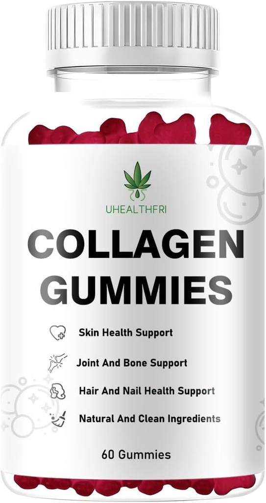 Collagen Hydro Gummies - Collagen Gummies with Coll Tip I II III V X Nail for Hair Skin & Nails - Hydrolyzed Collagen for Women and Men (1)