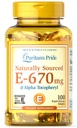 Puritan'ın Gurur Vitamini E- 670 mg% 100 Doğal-100 Yumuşakgel