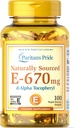 Puritan'ın Gurur Vitamini E- 670 mg% 100 Doğal-100 Yumuşakgel