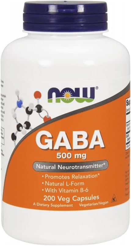 Şimdi Gıdalar - B6 500 mg ile GBA. - 200 Vegetarian Capsules