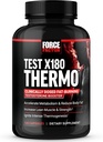 FORCE FACTOR Test X180 Termo testosteron Supplement ve Fat Burner for Men to Accelerate Metabolism, Body Fat, Build Lean Muscle, and improve Thermogenesis, 120 Capsules