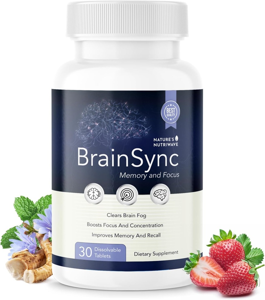 BrainSync Probiyotik Supplement – Daily Wellness & Gut-Brain Balance – 3.6 Milyar CFU – 30 Dissolvable Tablet, 1 Ay Supply