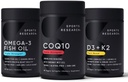 Spor Araştırması 1250 mg Omega 3 Burpless Fish Oil from Single- Source Wild Alaskan Pollock, CoQ10 (200 mg) Geliştirilmiş w/Coconut MCT Daha İyi Aborpsiyon ve 5000iu Vitamin D için 100 ile Petrol