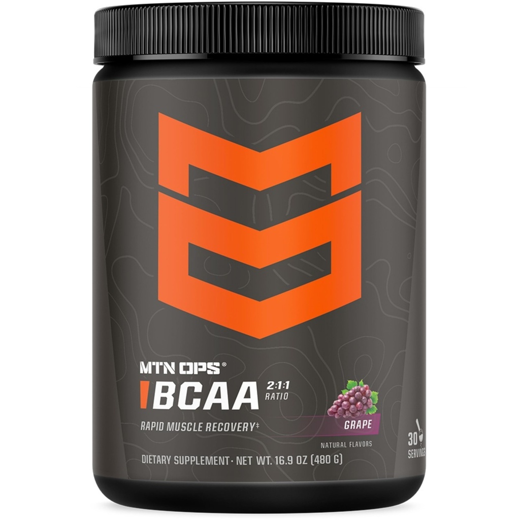 MTN OPS BCAA Toz 2:1 1 Amino Asitler Hızlı Kas Kurtarma ve Sıfır Şeker & Gluten Free - 30 Hizmet, Grape