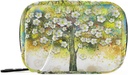 Pill Case Floral Tree Oil Picture Pill Box 7 Günlük Pill Case Bag Travel Pill Organizet Bag with Surface Portable Weekly Case Compact Boyut for Vitamin Supplement Sahibi