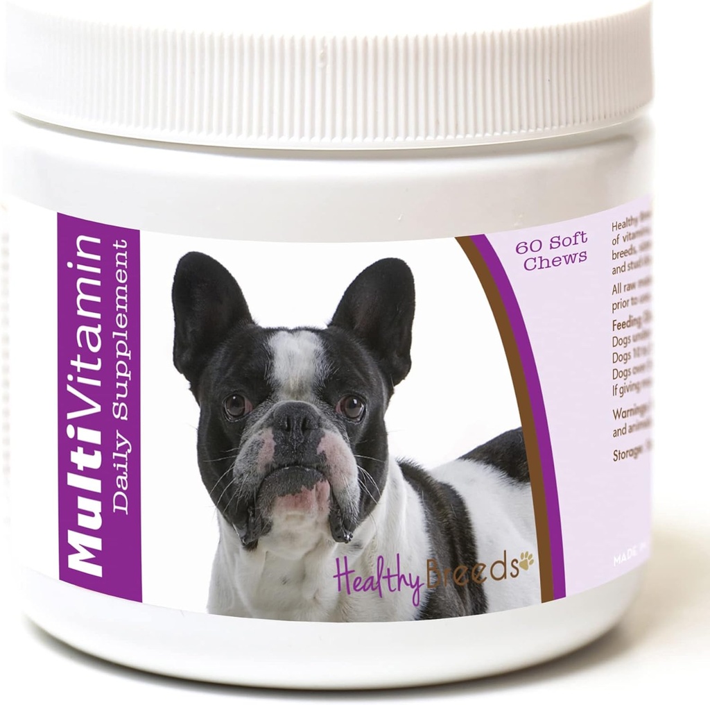 Sağlıklı Breeds Fransız Bulldog Multi-Vitamin Soft Chews 60 Kont