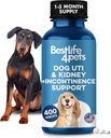 Dog UTI and Kidney Support, Natural Incontinence & Bladder Control for Dogs Reduces Involuntary Leaking, Urinary Tract Problems, Flush Out Bladder Stones & Improves Dog Kidney Health (400 Pills)