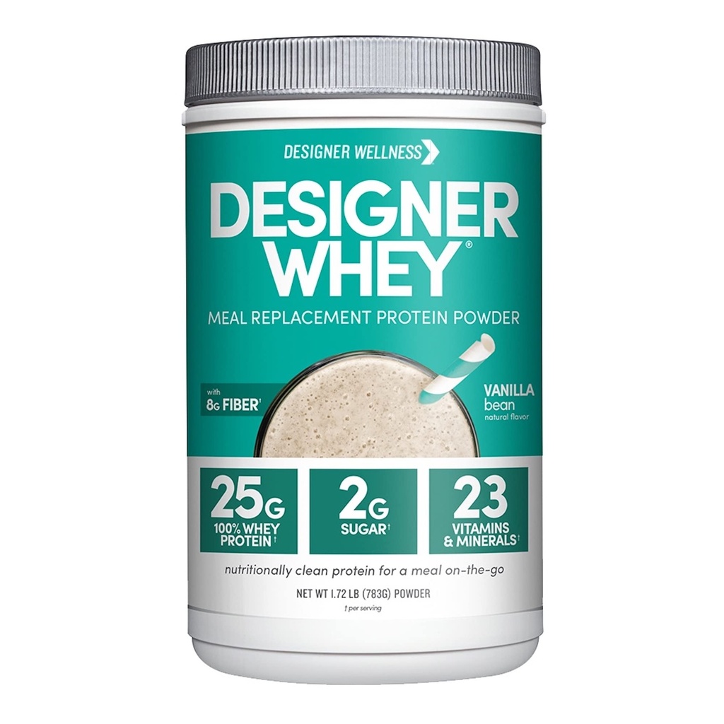 Σχεδιαστής Wellness, Designer Whey Protein Meal Replacement Powder, Βιολογικά Superfood Complex Carbs, Βιταμίνες, Ορυκτά, Χωρίς Γλουτένη, Βανίλια Bean, 1,72 Λίρες
