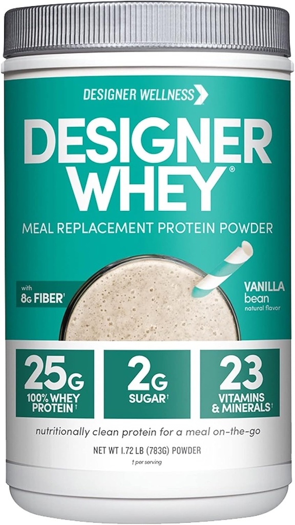 Tasarımcı Wellness, Tasarımcı Whey Protein Meal Emekli Toz, Organik Superfood Kompleksi Karbs, Vitaminler, Mineraller, Gluten-Free, Vanilla Bean, 1.72 Pound