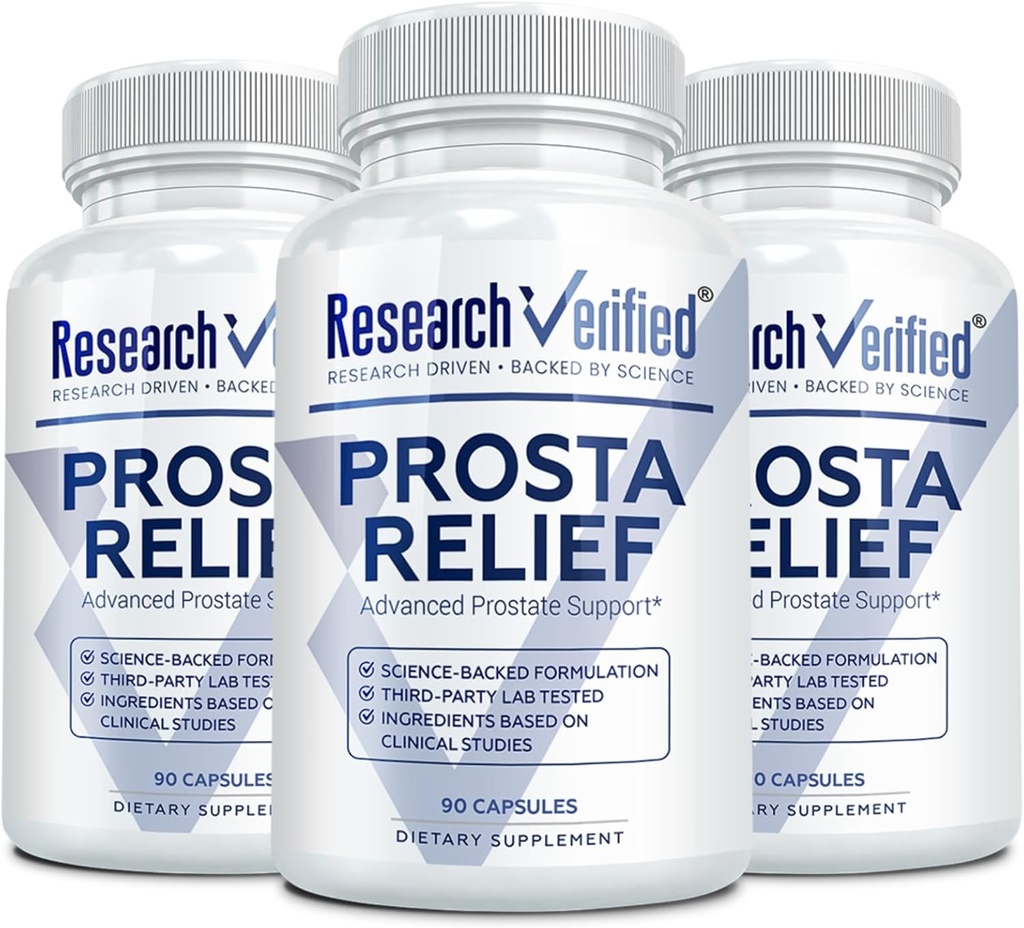 Araştırma Gerçekleştirilmiş Prosta Relief - Saw Palmetto ve Bioperine - Prostate Health; Bladder & Urinary Health, Drive ve Performans; Pure Natural, 90 Capsules (Pack of 3)