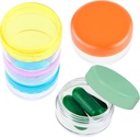 Küçük Pill Organizer Box, 5 Adet Seyahat Pill Vakaları Portreatif Günlük Mini Pill Konteynerleri Purse Pocket Briefcase (Mavi/Orange/Rose Red/Yellow/Green)