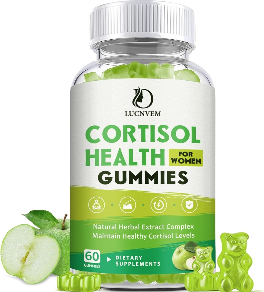 Women Gummies için Cortisol Detox, Cortisol Steps Detox Manager, Magnezyum Ashwagandha Rhodiola Rosea Herbal Kompleksi Mood/Focus & Sleep için, Sağlıklı Kortisol Seviyelerini koruyun - 30 Gün Vegan Supply
