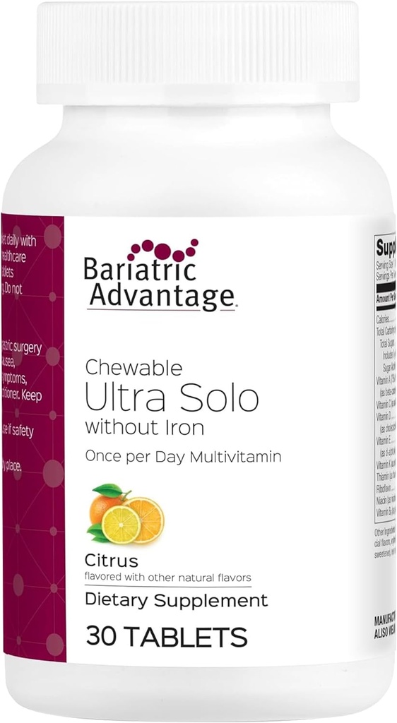 Bariatrik Avantajı - Demirsiz Ultra Solo - Citrus - 30 Tabletler (kısa 1)