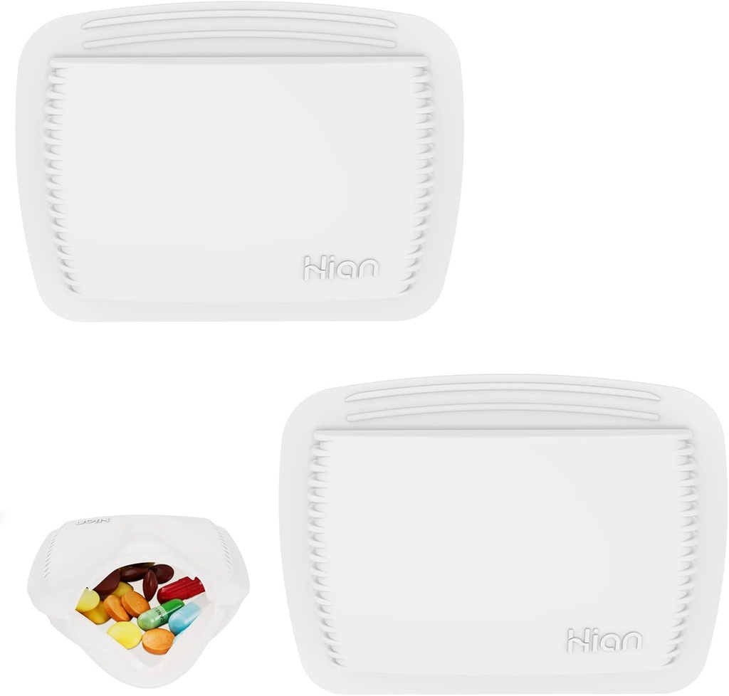 2 Pieces Pill Organizer Reusable Pocket Pill Case Portable Open Pill Pouch Silikon Küçük Pill Box Pill Konteyner Pill Sahibi Pill Çanta İlaçları, Vitaminler ve Tatiller Için Tabletler (Beyaz)