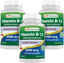 Best Naturals Vitamin B-12 as Torchcobalamin (Methyl B12), 6000 mcg 120 Sublingual Tabletler (120 Kont (Pack of 3))