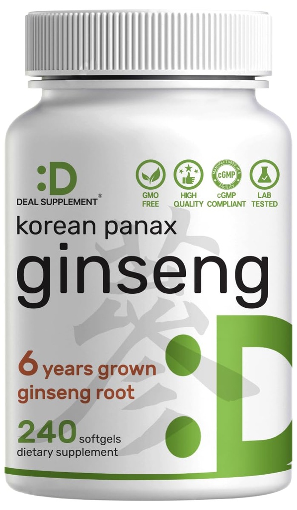 Kore Red Panax Reality Root Extract, 7,500 mg Servisi, 240 Softgels – 150 mg Active Ginsenosides
