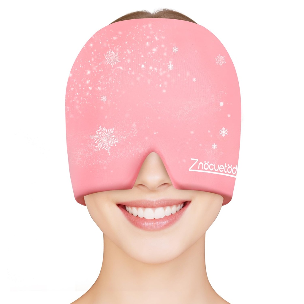 ZNÖCUETÖD Migraine Headache Relief Cap Hat Full Head Buz Paketi Soğutma Gel Buz Beanie Cold Cap Hot/Cold Compress Terapi for Sinus, Stres, Ger, Baş Ağrısı, Kadın, Kadın, Kadın