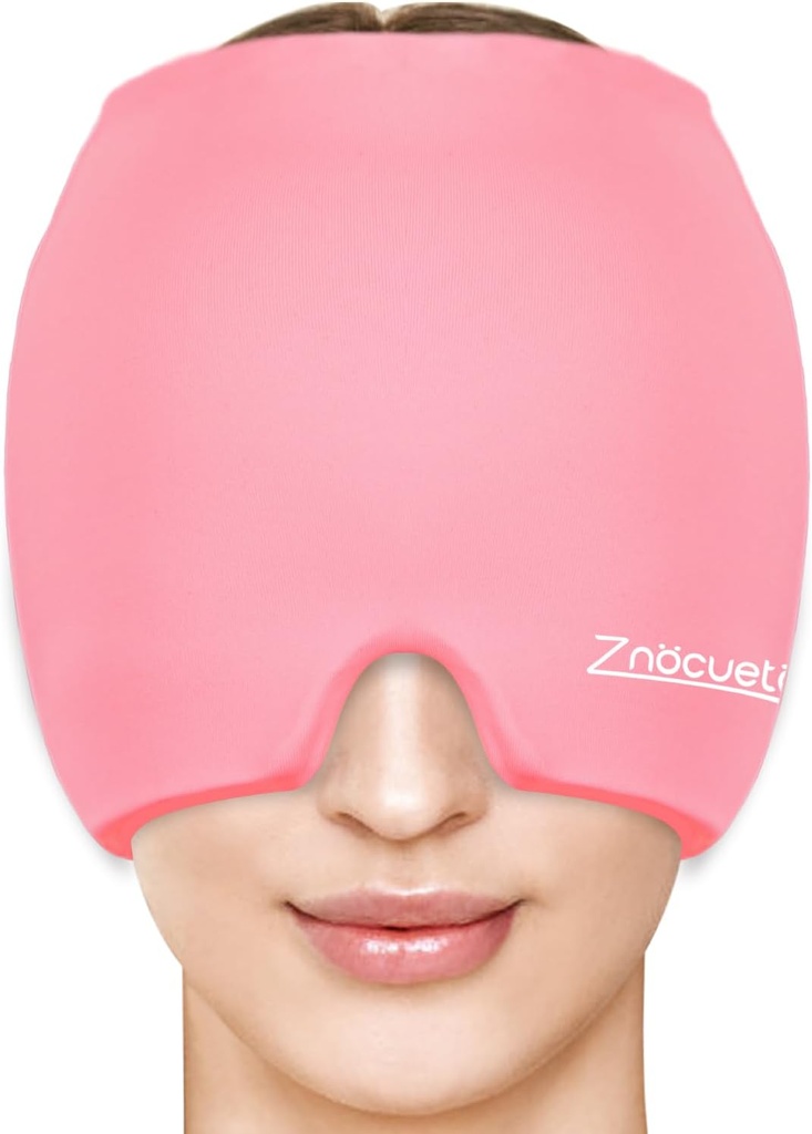 ZNÖCUETÖD Migraine Headache Relief Cap Hat Full Head Buz Paketi Soğutma Gel Buz Beanie Cold Cap Hot/Cold Compress Terapi for Sinus, Stres, Ger, Baş Ağrısı, Kadın, Kadın, Kadın