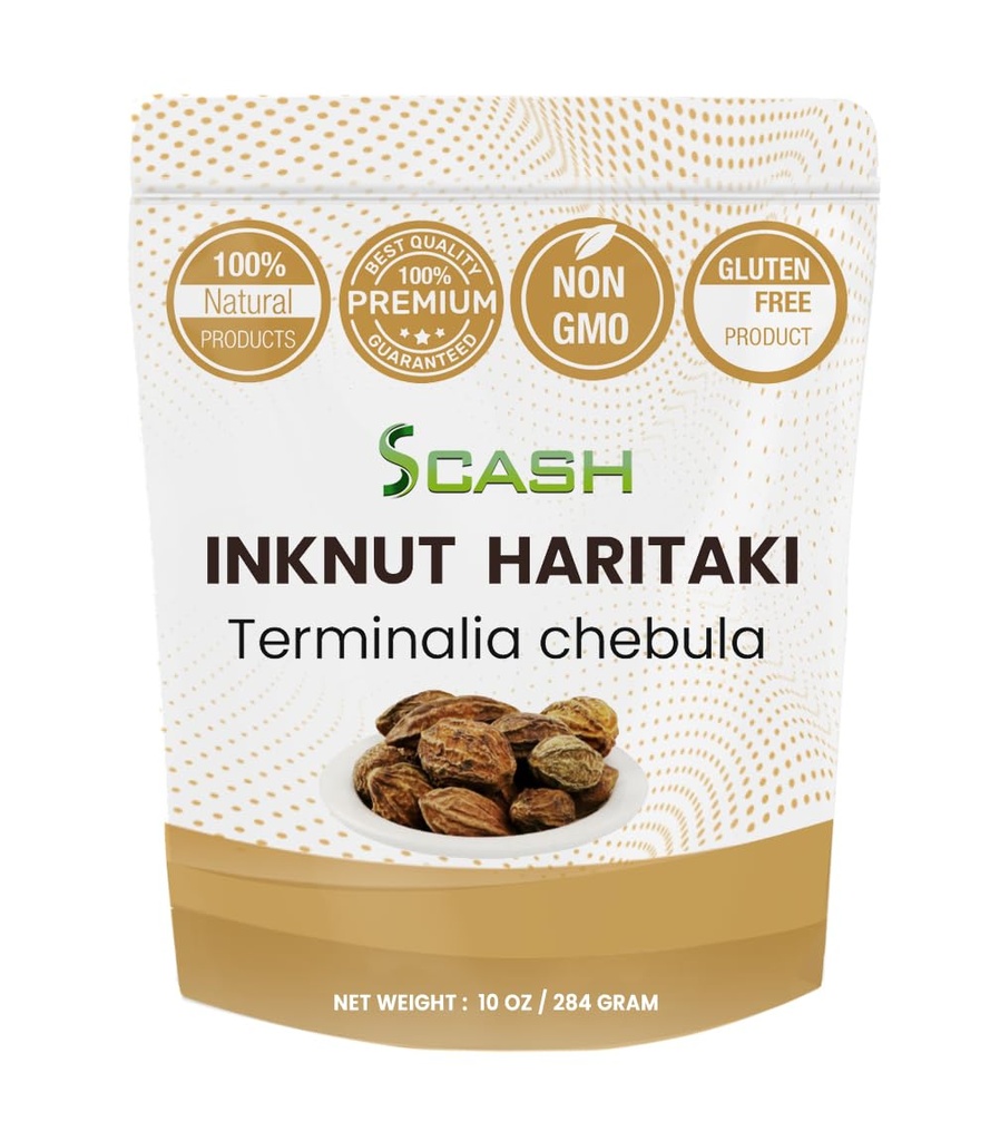 Haritaki/Inknut Whole for Dark Circles | 10 Ounce (283 Grams) |% 100 Doğal kuru herb | Terminalia chebula