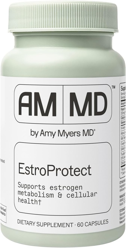 Amy Myers MD Estro protect Supplement - Destekler Estrogen Denge ve Hormon Sağlığı - DIM, Kalsiyum-D-Glucarate, Broccoli Tohum Takibi - 60 Capsules