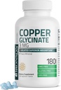 Bronson Copper Glycinate 3mg Chelated Superior Absorption Non-GMO, 180 Vegetarian Tablets