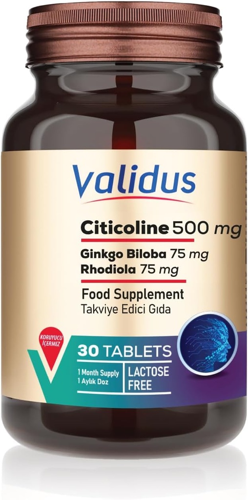 VALIDUS Citicoline 500 mg 30 Tablet