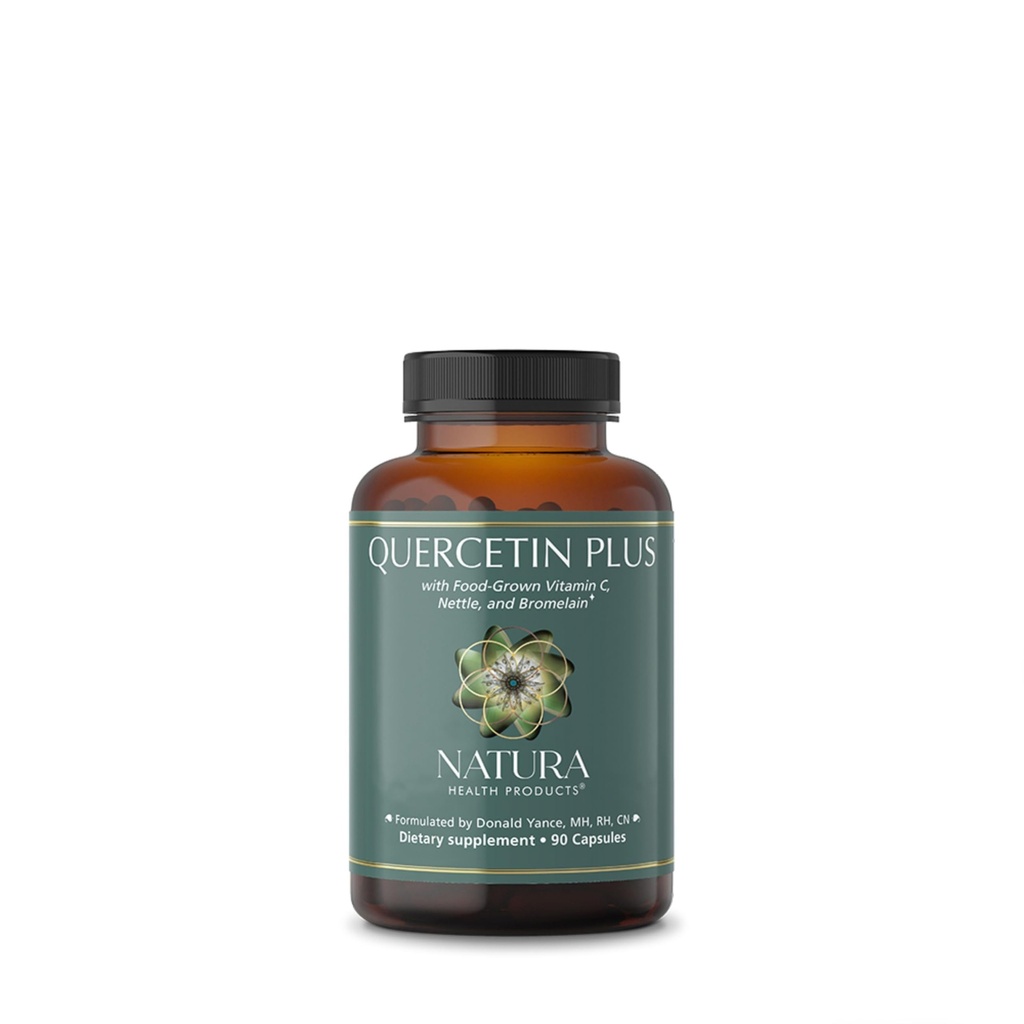 Natura Health Products Quercetin Plus Supplement - Modules Healthy Immune and histamine Response - Featuring Bromelain, Vitamin C, Nettle Leaf & Quercetin (90 Κάψουλες)