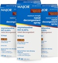 MAJOR Maksimum Güçlü Nasal Decongestant Sprey, Oxymetazoline HCl 0.05% Pump Mist, Non-Drowsy Nasal Mix, Nasal Congestion, Colds ve Allergies 1 Fl.