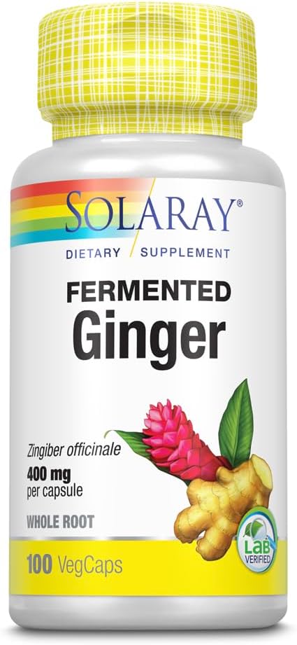 SOLARAY Fermented Ginger Root 400 mg | 100 VegCaps