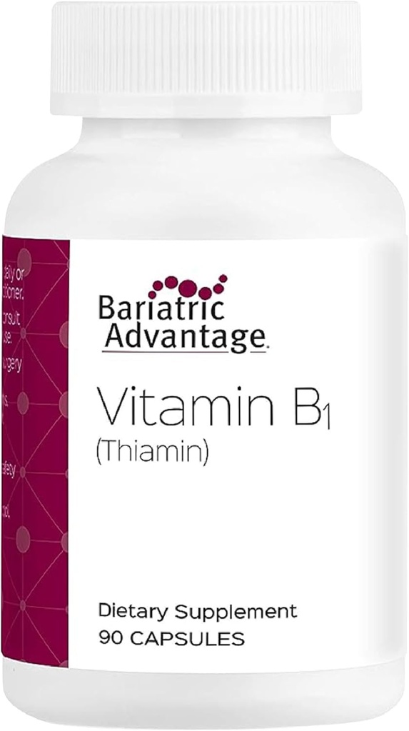 Bariatrik Avantaj Vitamin B1 Thiamin - 100 mg Thiamin Mononitrate - Easy Digest - Bariatrik Hastalar için Tasarlanmış - 90