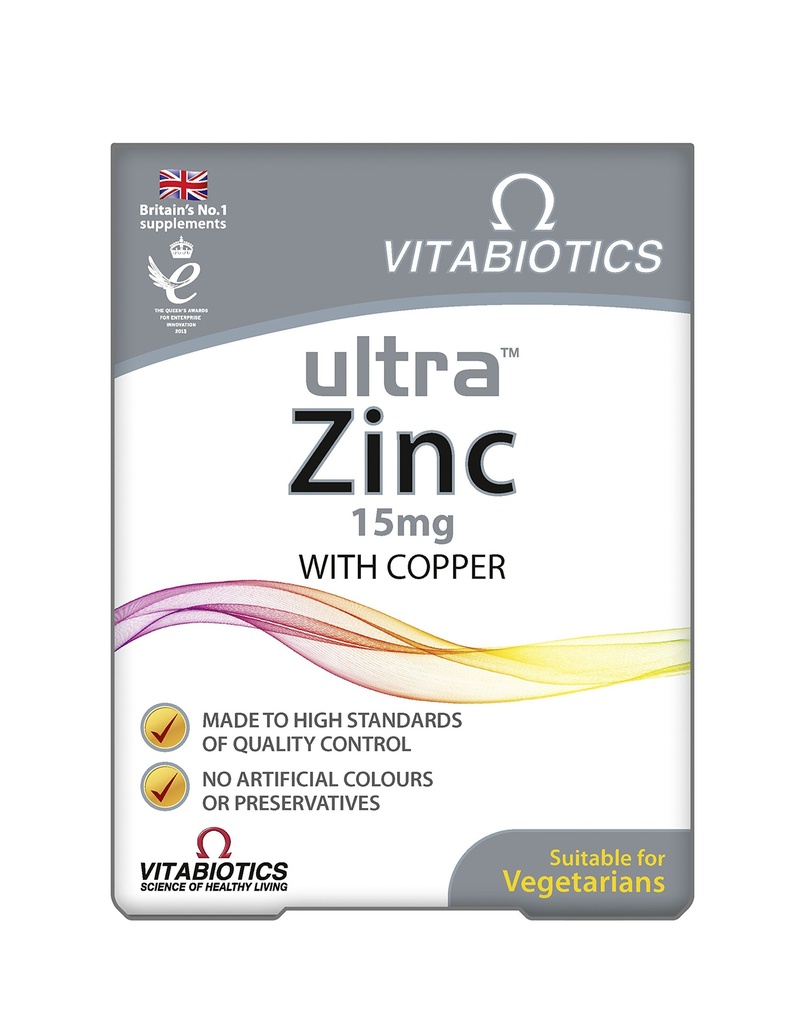 Vitabiyotikler ultra çinko 15mg ile bakır 60 Tablet Ultra
