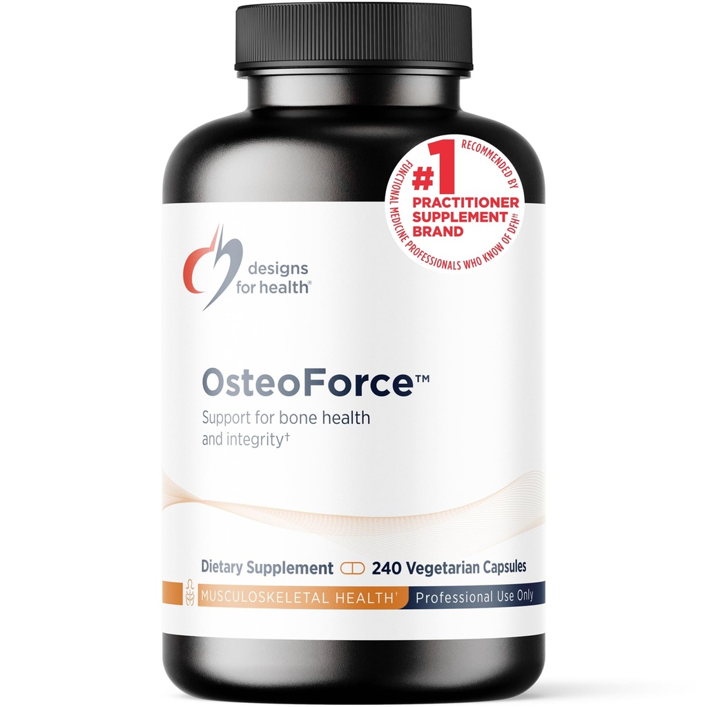 Σχέδια για την υγεία OsteoForce - Premium συμπλήρωμα υποστήριξης οστών - Εξαιρετικά απορροφήσιμα θρεπτικά συστατικά - Ασβέστιο, Μαγνήσιο, Ψευδάργυρος Διγλυκινικό Χηλικό, Βιταμίνες D + K - Μη ΓΤΟ, Χωρίς σόγια (240 κάψουλες)