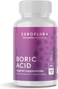 Seroflora Boric Acid Vaginal Suppories - USP Medical Grade Fine Toz ile Vaginal pH Dengesi ve Odor Kontrolü, Easy Dissolve, USA'da Yapıldı -600 mg 60 Kont