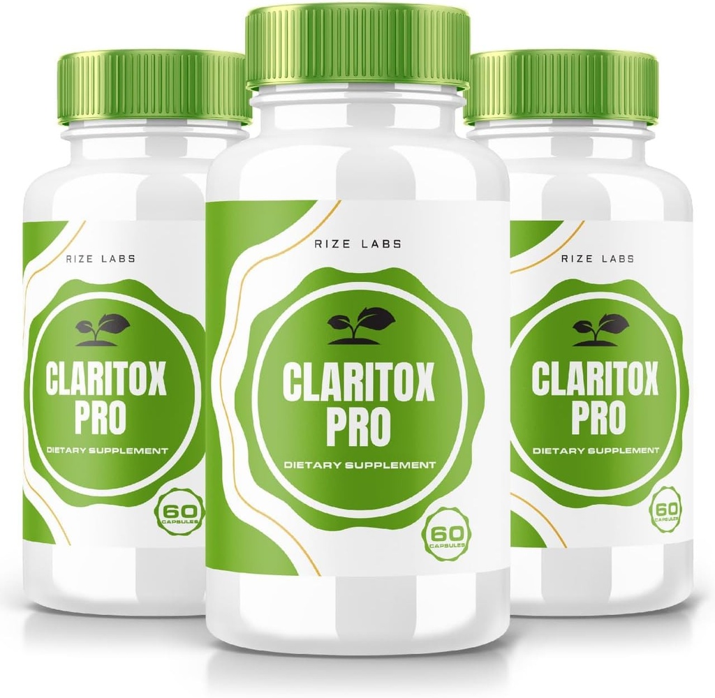rize labs - Claritox Pro Advanced Pill Formula for Vertigo (180 Capsules) (Pack of 3)
