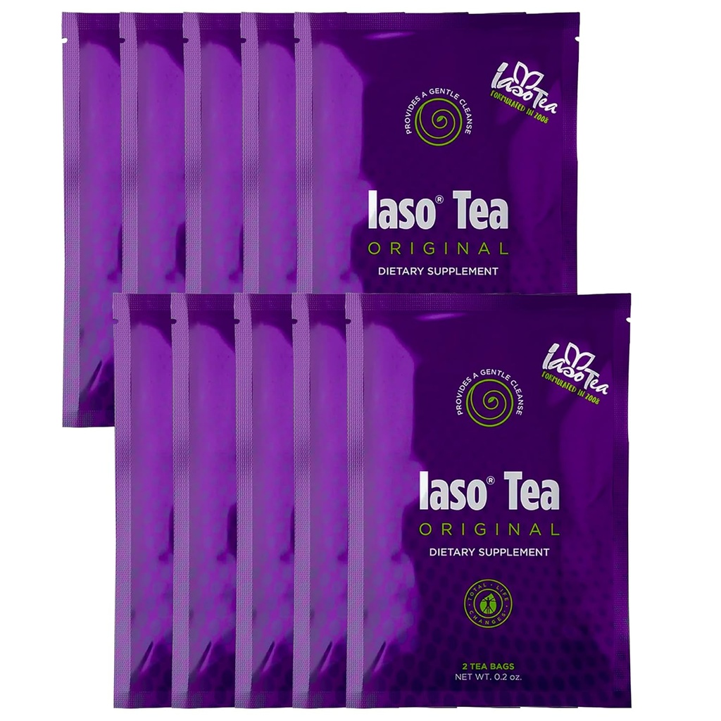 Iaso Brewed Tea (Original) - TLC Cleansing Tea & Refreshing Drink Formula for Balanced Lifestyle - 20 Convenient Sachets (10 Pack)