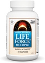 Source Naturals Life Force multiple Iron Free Daily Multivitamin High Potency Essential Vitamins, Mineraller, Antioksis & Nutrients - Energy & Immune Boost* - 60 Capsules