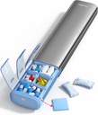 Vaydeer 7 Gün Pi Weekly Organizer (Bir Güne Destek) Metal Seyahat Pill Case, Büyük Kapasite Günlük Sevimli Pill Box for Supplements, Pills, Vitamins and Drug (Gray)
