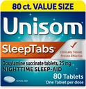 Unisom SleepTabs, Nighttime Sleep-aid, Doxylamine Succinate, 80 Tablets