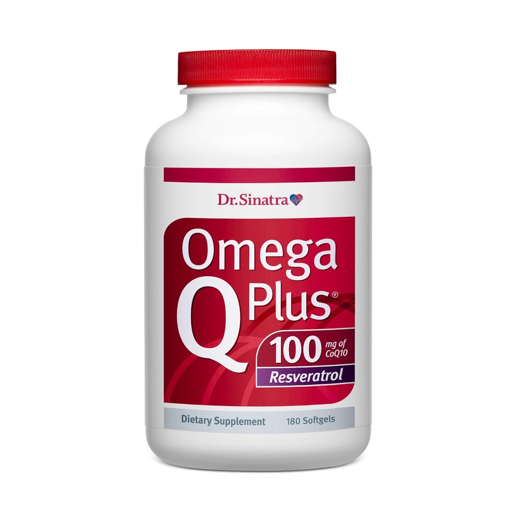 Dr. Sinatra Omega Q Plus 100 Resveratrol – Omega-3 Supplement Supports Heart Health ve 100 mg of CoQ10 ve Resveratrol (180 softgels) ile Antioksi Gücü Sağlıyor