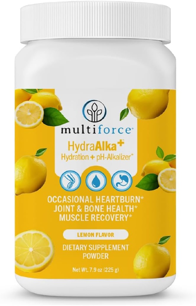 HydraAlka+ Premiumant Supplement | Beats Acid & Non-Chronic Heartburn | Electrolytes ile Hydrates | Supports PH Balance, Muscle Recovery & Bone Health | 30 Hizmet, 3 Flavors