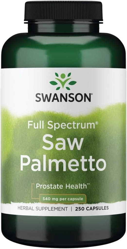 Swanson Saw Palmetto - Erkek Prostate Health Support - Natural Hair Supplement & Urinary Health Support (540 mg 250 Capsules)