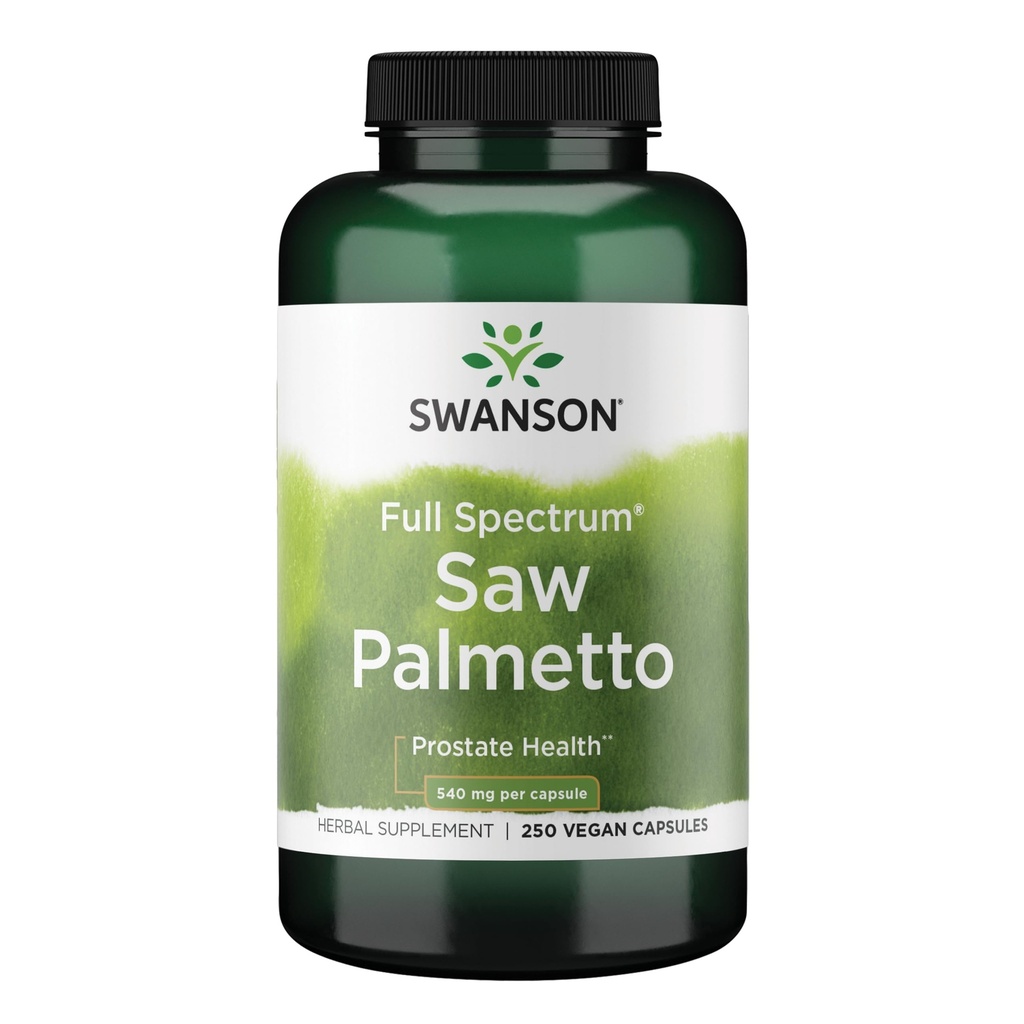 Swanson Saw Palmetto - Erkek Prostate Health Support - Natural Hair Supplement & Urinary Health Support (540 mg 250 Capsules)